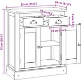 Ormarić za pohranu Prirodna 65 x 30 x 75 cm Čvrsto teak drvo | shoptok.hr