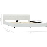  Za krevet od umjetne kože bijeli 180 x 200 cm | shoptok.hr