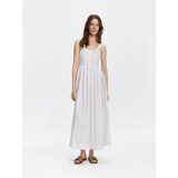 Reserved Midi haljina s visokim udjelom liocelnih vlakana - bijela | shoptok.hr
