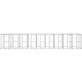 vidaXL Zunanji pasji boks pocinkano jeklo 21,78 m² | Shoptok.si