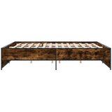  Okvir za krevet boja hrasta 200x200cm konstruirano drvo i metal | shoptok.hr