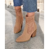 Resti Women's eco-suede ankle boots on a post Gris | ePonuda.com