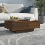 vidaXL Klubska mizica rjavi hrast 90x60x31 cm konstruiran les Cene