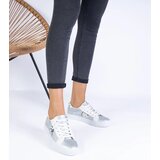 D/CEO marka niezdefiniowana Silver women's sneakers with an animal print Walorin | ePonuda.com