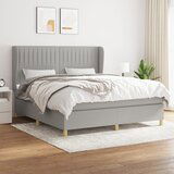 Maison Chic Box spring postelja - Vzmetna postelja z vzmetnico svetlo siva 180x200 cm blago SL7277, (21900680) | Shoptok.si