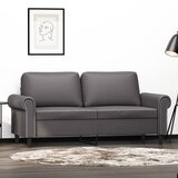  The Living Store Dvosed siv 140 cm umetno usnje - Kavč Dvosed, (21447875) Cene