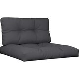  Jastuci za palete 2 kom crni od tkanine Crna 70 x 70 x 12 cm | Shoptok.si