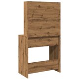  Toaletni stol s LED-om Artisan hrast 74,5x40x141 cm | shoptok.hr