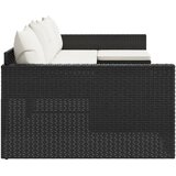  2-dijelna vrtna garnitura od poliratana s jastucima crna | shoptok.hr