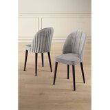 Hanah home set trpezarijskih stolica Mara 2 kom, siva tkanina Babyface, braon metalne noge Cene