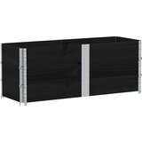  Vrtna sadilica crna 150x50 cm od masivne borovine | shoptok.hr