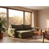 Makamii Krem baršunasti sklopiva/s prostorom za odlaganje sofa 216 cm Kalena – | shoptok.hr