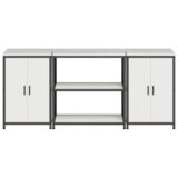 vidaXL Kuhinjski set za pohranu 3 pcs Bijela 210 x 50 x 92 cm | shoptok.hr