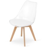 Mark prozirna stolica s prirodnim nogama | shoptok.hr