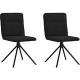 Maison Chic Jedilni stoli - Vzorci stoli 2 kosa črno blago A251, (22032465) | Shoptok.si