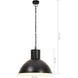  Viseća svjetiljka 25 W crna okrugla 48 cm E27 | shoptok.hr