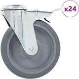 vidaXL Gibljiva kolesa z luknjami za sornik 24 kosov 125 mm, (22048720) | Shoptok.si
