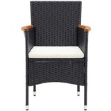  5-dijelni vrtni blagovaonski set s jastucima od poliratana crni | shoptok.hr