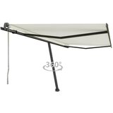 vidaXL prostostoječa avtomatska tenda 450x300 cm krem | Shoptok.si