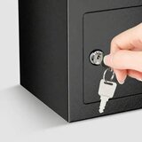 Aptel AG613F jekleni sef s ključem in odprtino za vstavljanje – 23 × 17 × 17 cm | Shoptok.si