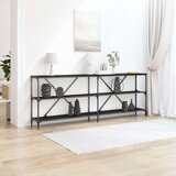  Kafić Crni Hrast 200x30x75 cm Proizvedeno drvo i čelik | shoptok.hr