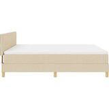 Box Spring Postelja z Vzmetnico Krem 180x200 cm Tkanina, (22081172) | Shoptok.si