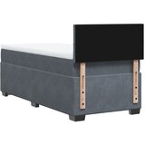  Box spring krevet s madracem tamnosivi 100x200 cm baršunasti | shoptok.hr