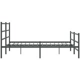 Metalni okvir kreveta s uzglavljem i podnožjem crni 193x203 cm | shoptok.hr
