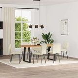  Blagovaonske stolice 6 kom krem baršunaste | shoptok.hr