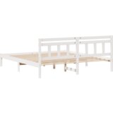 Krevetna konstrukcija Bijelo 160 cm x 200 cm Masivna borovina | shoptok.hr