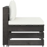Maison Chic Sekcijski sredinski kavč - Sofa - Kanape z blazinami siv impregniran les, (21727064) Cene