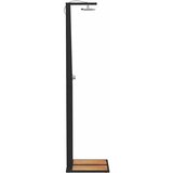 Vanjski tuš crni 50x55x224 cm od poliratana i bagremovog drva | Eponuda.com
