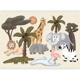  Foto tapeta - Children\'s Africa - Animals With Simple Shapes 250x175 Vodootporna | shoptok.hr