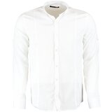 Trendyol White Men's Super Slim Fit Buttoned Collar Handled Epaulet Shirt | ePonuda.com