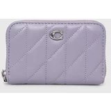 Coach Usnjena denarnica ženski, vijolična barva