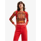 Desigual Red Groove Women's T-Shirt - Women