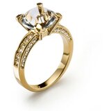 Ženski oliver weber princess gold crystal prsten sa swarovski belim kristalom m ( 41065gm ) Cene