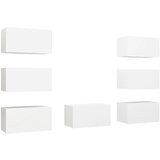 TV omarice 7 kosov bele 30,5x30x60 cm iverna plošča | Shoptok.si