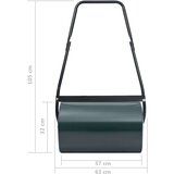 vidaXL Valjak za travnjak zeleno-crni 63 cm 50 L | shoptok.hr