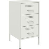 Furnova Nočna omarica bela 36x39x68 cm jeklo, (21926510) | Shoptok.si