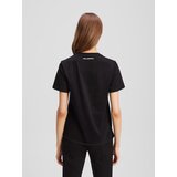 Karl Lagerfeld Majica 'Rue St-Guillaume' crna / bijela | shoptok.hr