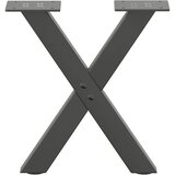  Noge za klub stolić u obliku slova X, 2 kom, antracit, 37 x (30-31) cm, čelik | shoptok.hr