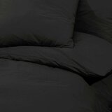  Set posteljine za poplun crni 140 x 200 cm lagana mikrovlakna | shoptok.hr