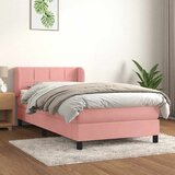 Box spring krevet s madracem ružičasti 90x190 cm baršunasti | shoptok.hr