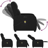 vidaXL Električni masažni naslonjač od tkanine crni | shoptok.hr
