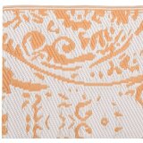 Vanjski Zunanja preproga oranžna in bela 80x250 cm PP | Shoptok.si
