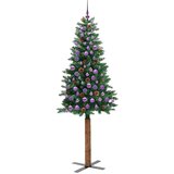 vidaXL Ožja jelka med 300 LED Zelena 210 cm PVC in trden bor | Shoptok.si