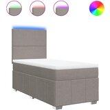 vidaXL Box spring postelja z vzmetnico taupe 80x200 cm blago, (21310877) | Shoptok.si