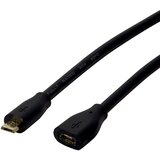 Logilink USB kabel USB 2.0 USB-mikro-B vtič\, USB-mikro-B vtičnica 3.00 m črna CU0124, (20417173) | Shoptok.si