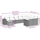 vidaXL 10-dijelni set vrtnih sofa od poliratana s jastucima smeđi | shoptok.hr